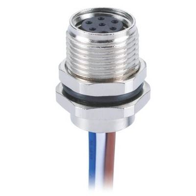 10-Pack M8 Circular Sensor Cable Connector - A-Coding Front-Mounted Jack Socket with 50cm 26AWG Cable