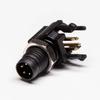 10-Pack M8 Waterproof Right Angle PCB Connector - 4Pin Male Panel-Mounted Socket view 3
