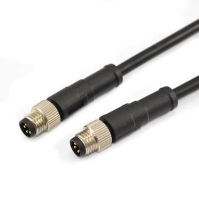 10pcs M8 4Pin Connector Molding Waterproof Cable 4Pin Male Plug to 4Pin Male Plug with 1M 26AWG Wire