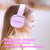 Jimonyer Kids Headphones for School, 3.5mm Jack Wired Headphones for Kids with Safe Volume Limiter, HD Stereo Sound On-Ear Girls Boys Toddler Headphone for Tablet, iPad, Kindle(Pink) view 2