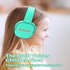 Jimonyer Kids Headphones for School, 3.5mm Jack Wired Headphones for Kids with Safe Volume Limiter, HD Stereo Sound On-Ear Girls Boys Toddler Headphone for Tablet, iPad, Kindle(Green) view 2