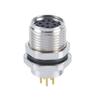 10 Pack Waterproof Panel Mount Aviation Connectors - A Coded 8 Pin M8 Connectors view 1