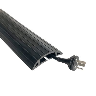 SRNSAEB Floor Cord Covers for Wires, Flexible Rubber Cable Raceways/Wire Hide, Protect Wires & Prevent Cable Trips, Hold 10 Wire, 1-15 m Length (Color : Black, Size : 700cm (23ft))