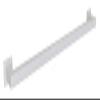 ALDEPO Grab Bars White Square Pipe Handrail for Indoor Stairs, 2/3/4/5Foot Long Elderly Kids Wall Mounted Grab Bar, Non-Slip Auxiliary Stair Rail with Complete Kit/1.2M (Color : 1m) view 1