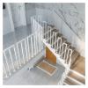 ALDEPO Grab Bars White Square Pipe Handrail for Indoor Stairs, 2/3/4/5Foot Long Elderly Kids Wall Mounted Grab Bar, Non-Slip Auxiliary Stair Rail with Complete Kit/1.2M (Color : 1m) view 2