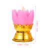 NUOBESTY 2pcs Buddhist Electronic Lotus Lamp Decorative Tabletop Light Realistic Candlelight Design for Home Buddha Decoration and Worship Elegant Lotus Flower Accent view 2