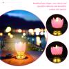 NUOBESTY 2pcs Buddhist Electronic Lotus Lamp Decorative Tabletop Light Realistic Candlelight Design for Home Buddha Decoration and Worship Elegant Lotus Flower Accent view 4