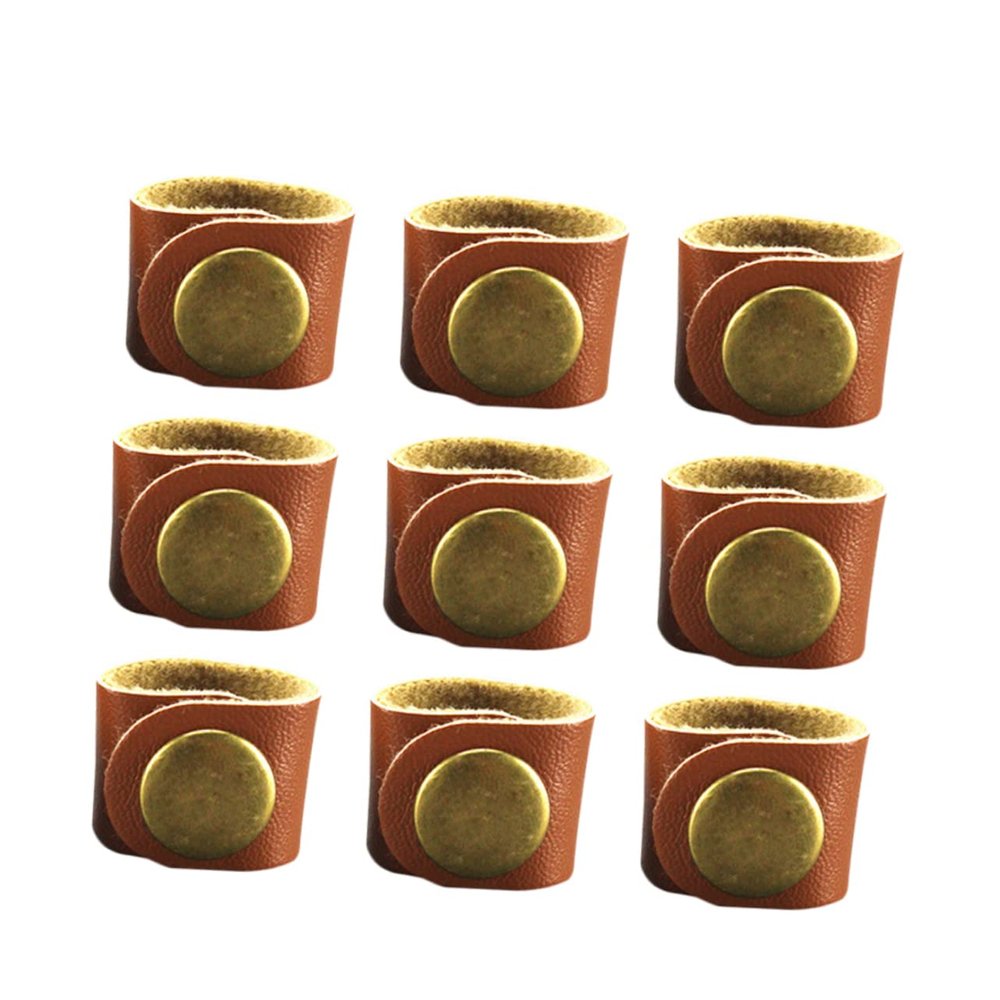 Mobestech 20pcs Pu Leather Cable Winder and Earphone Organizer and Stylish Cord Holder for Use Prevents Damage and Keeps Cables Neat and Tidy