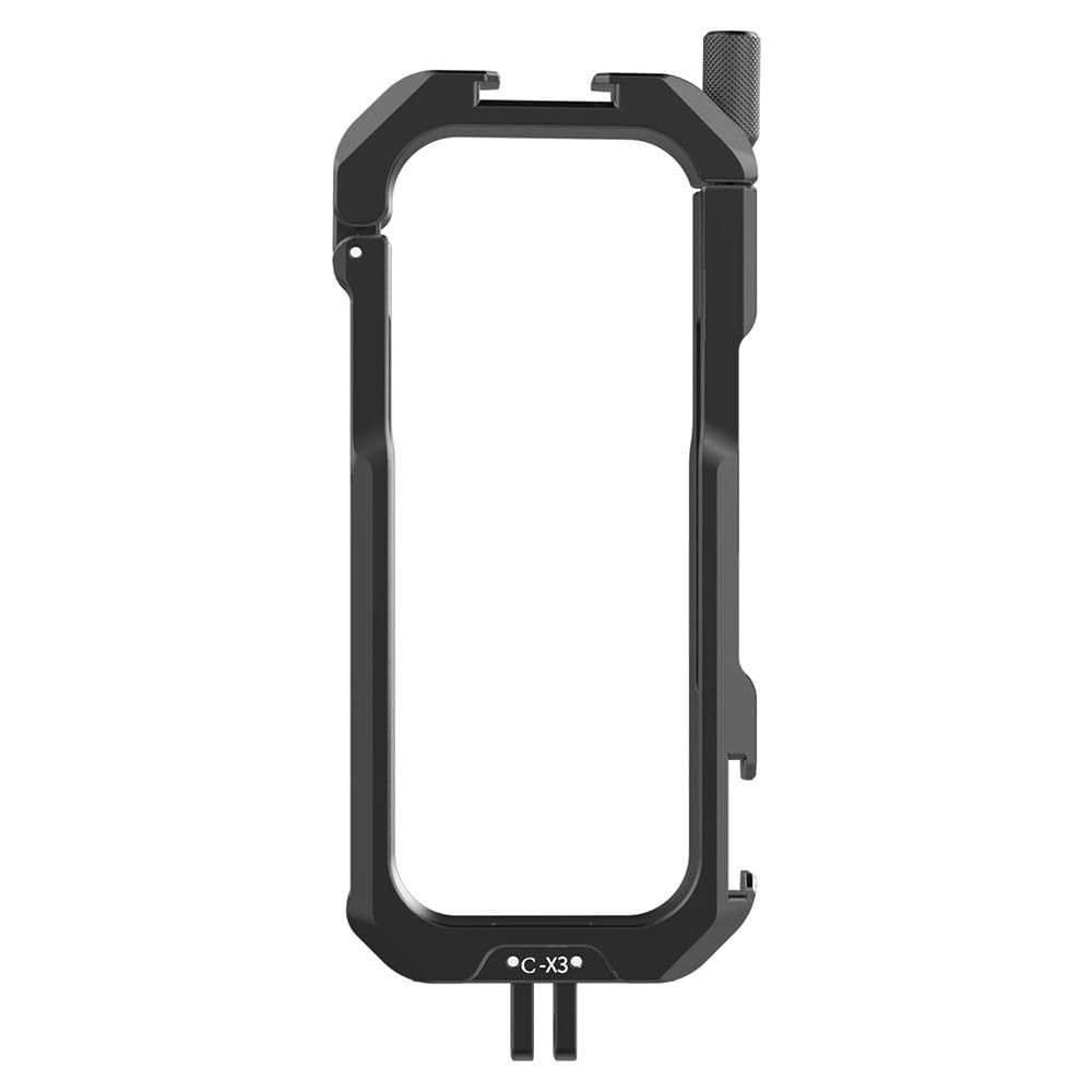 ULANZI 3197 Protective Aluminium Alloy Metal Vlog Rig/Cage for Insta360 X3 to Protect and Add Accessories - Black
