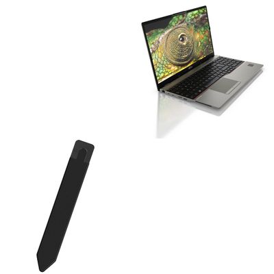 BoxWave Stylus Pouch Compatible with Fujitsu LifeBook U7512 - Stylus PortaPouch, Pen Stylii Holder Carrier Portable Self-Adhesive - Jet Black