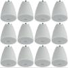 Rockville PEN-40T White 4 Inch 70V / 100V Hanging Pendant Speaker, 8 Ohm Option, Clear Audio, Easy Install, Durable Build, for Restaurants/Cafes, 12 Piece