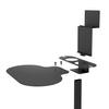 Global Industrial Indoor-Outdoor SideBar Table with Tablet Holder, 27-1/2"H, Aluminum, Black view 3