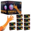 Raxwell Heavy Duty Disposable Orange Nitrile Gloves, X-Large, 8.5 Mil Thick, Raised Diamond Texture, Food Grade & Safe, Auto & Cleaning Nitril Gloves view 1