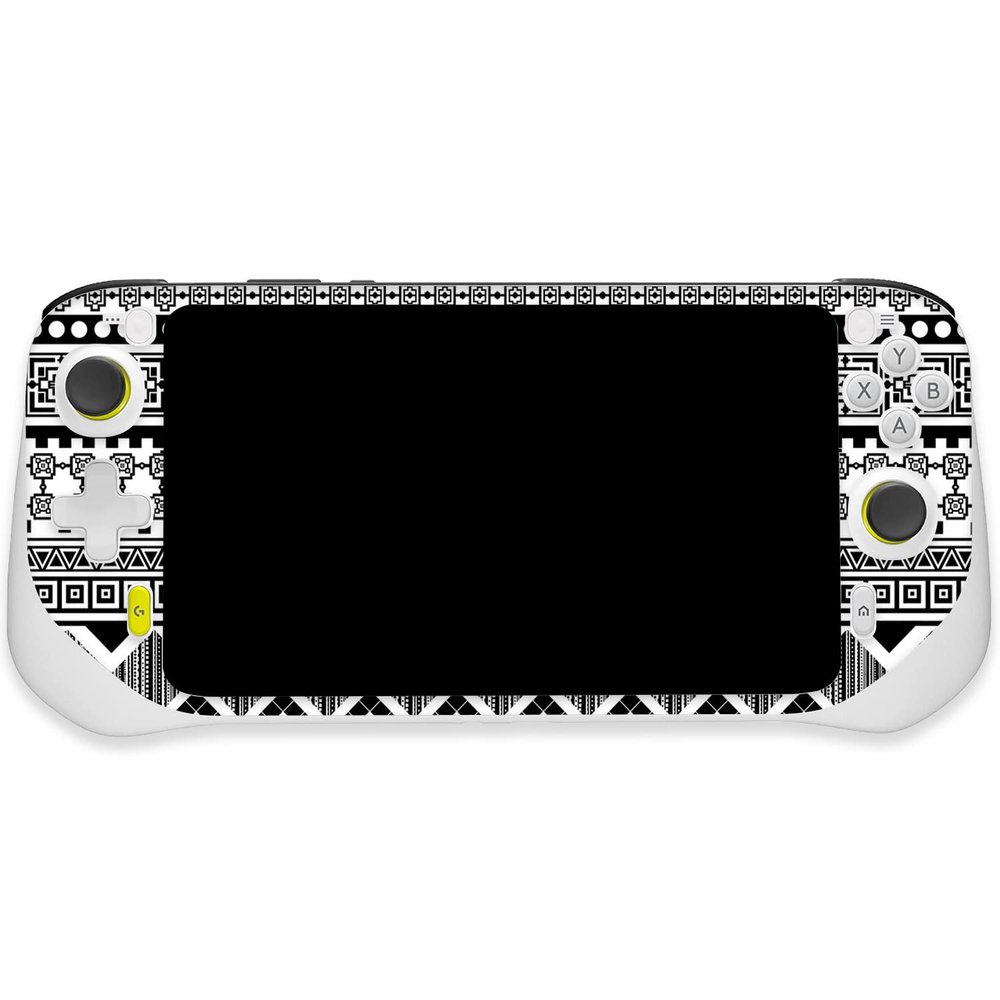 MightySkins Skin Compatible with Logitech G Cloud Gaming Handheld - Black Aztec | Protective, Durable, and Unique Vinyl Decal wrap Cover | Easy to Apply, Remove, and Change Styles | Made in The USA