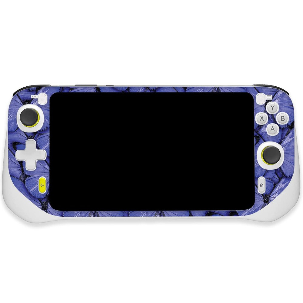 MightySkins Skin Compatible with Logitech G Cloud Gaming Handheld - Blue Butterflies | Protective, Durable, and Unique Vinyl Decal wrap Cover | Easy to Apply | Made in The USA