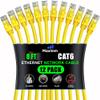 Maximm Cat 6 Ethernet Cable 8 Ft, (12-Pack) Cat6 Cable, LAN Cable, Internet Cable and Network Cable - UTP (Yellow), 8 Feet view 1