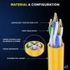 Maximm Cat 6 Ethernet Cable 8 Ft, (12-Pack) Cat6 Cable, LAN Cable, Internet Cable and Network Cable - UTP (Yellow), 8 Feet view 2