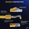 Maximm Cat 6 Ethernet Cable 8 Ft, (12-Pack) Cat6 Cable, LAN Cable, Internet Cable and Network Cable - UTP (Yellow), 8 Feet view 3