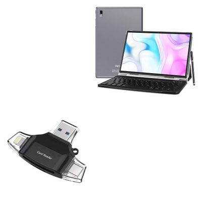 BoxWave Smart Gadget Compatible with Oangcc Android 10 Tablet Tab_A6 (10.1 in) - AllReader SD Card Reader, microSD Card Reader SD Compact USB - Jet Black