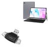BoxWave Smart Gadget Compatible with Oangcc Android 10 Tablet Tab_A6 (10.1 in) - AllReader SD Card Reader, microSD Card Reader SD Compact USB - Jet Black view 1