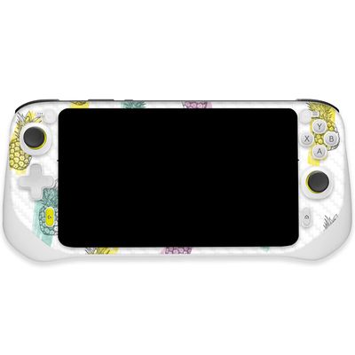 MightySkins Carbon Fiber Skin Compatible with Logitech G Cloud Gaming Handheld - Funky Pineapples | Protective, Durable Textured Carbon Fiber Finish | Easy to Apply | Made in The USA