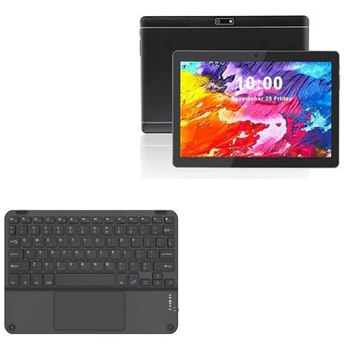 BoxWave Keyboard Compatible with Veidoo Android Tablet T12 (10 in) - SlimKeys Bluetooth Keyboard with Trackpad, Portable Slim TouchPad - Jet Black