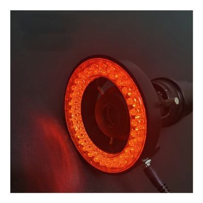LED Microscope Ring Light Source 60mm Inner Diameter Lamp fit for Cell Phone Repair Machine Vision Equipment CCD Industrial (Color : Red)