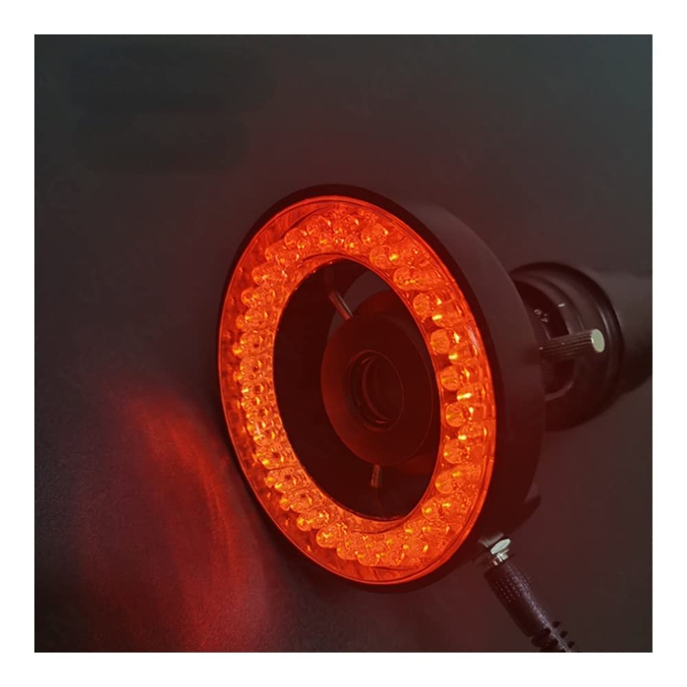 LED Microscope Ring Light Source 60mm Inner Diameter Lamp fit for Cell Phone Repair Machine Vision Equipment CCD Industrial (Color : Red)
