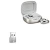 BoxWave Adapter Compatible with JBL Live Free 2 TWS - USB-A to C PortChanger (5-Pack), Type-C OTG Convert Charging Data Adapter - Metallic Silver view 1