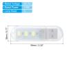 PATIKIL USB Night Light, 4 Pack Portable Plug-in Small LED Lamp Stick with 3 Lamp Beads USB Light for Home Bathroom Bedroom Reading Sleeping Camping, Fog White view 2