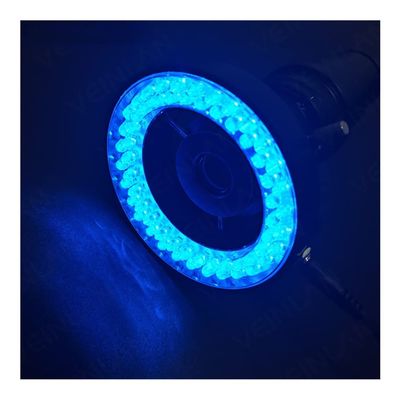 LED Microscope Ring Light Source 60mm Inner Diameter Lamp fit for Cell Phone Repair Machine Vision Equipment CCD Industrial (Color : Blue)