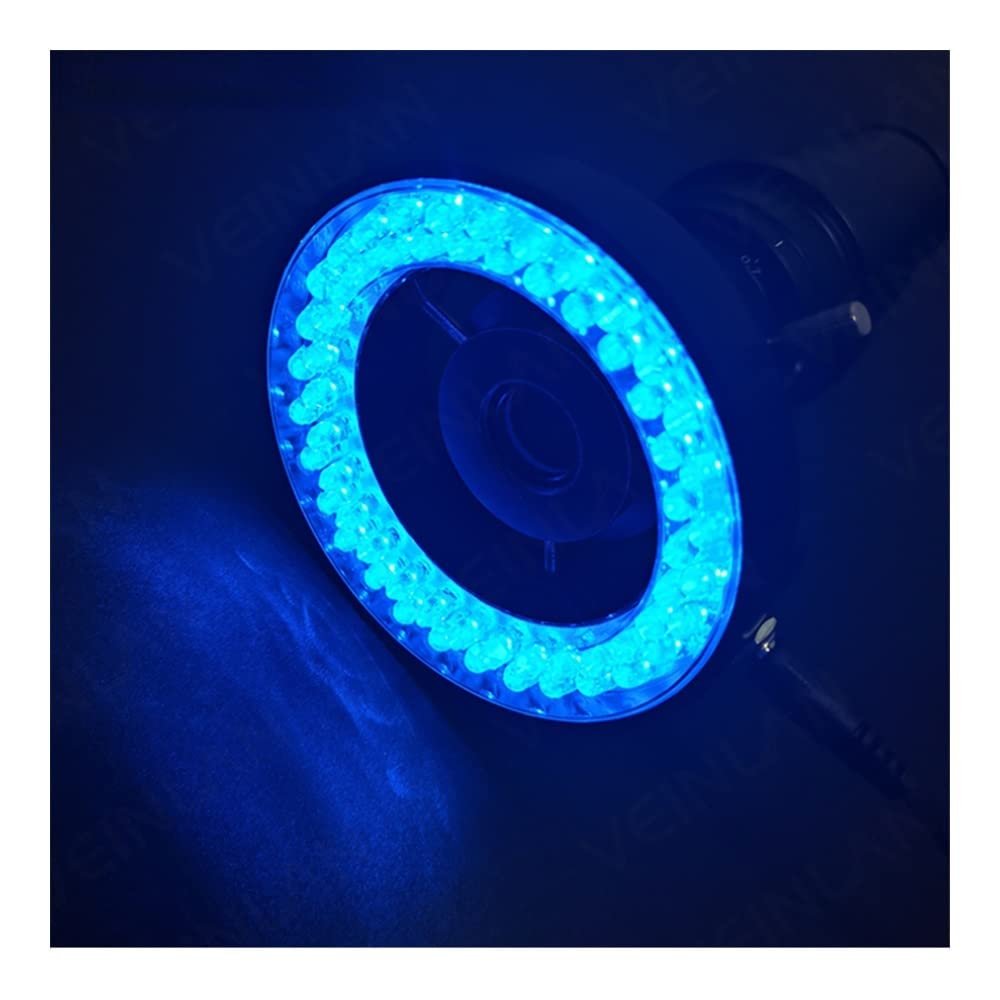 LED Microscope Ring Light Source 60mm Inner Diameter Lamp fit for Cell Phone Repair Machine Vision Equipment CCD Industrial (Color : Blue)