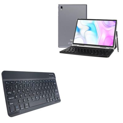 BoxWave Keyboard Compatible with Oangcc Android 10 Tablet Tab_A6 (10.1 in) - SlimKeys Bluetooth Keyboard, Portable Thin with Chiclet-Style Keys - Jet Black