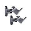 Speaker Bracket Audio Bracket Wall-Mounted Small Speaker Bracket Media Equipment Stage Hanger Speaker Bracket Black 2 Pack Speaker Stand view 1