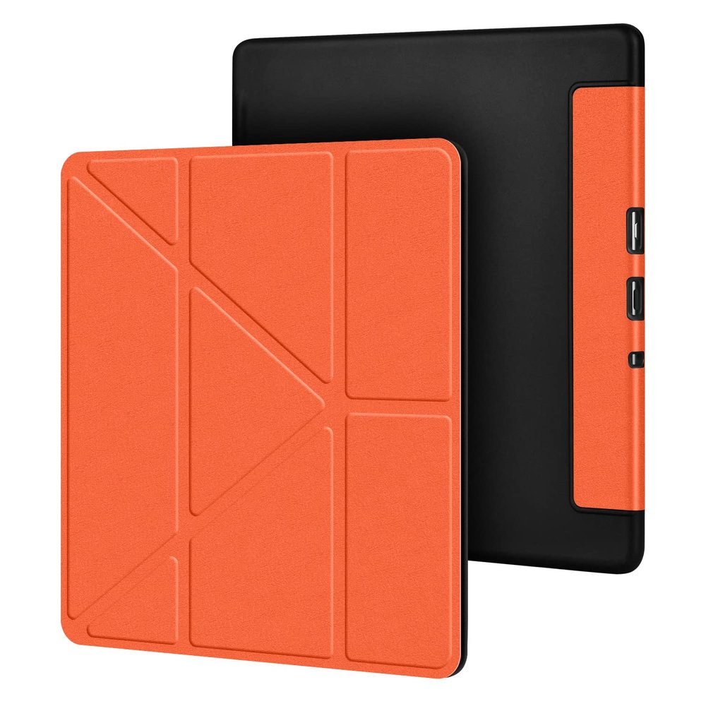 DTangLsm Slim Case for Kindle Scribe 2024/2022 Release, Premium PU Leather Soft Shell Case Lightweight Foldable Stand Cover with Pen Holder for 10.2 inch Amazon Kindle Scribe 1st Gen 2022/2024, Orange