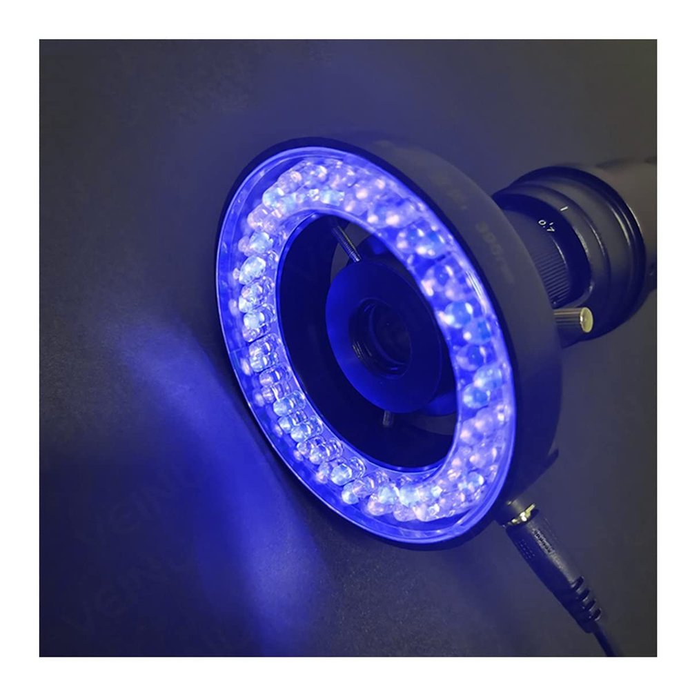 LED Microscope Ring Light Source 60mm Inner Diameter Lamp fit for Cell Phone Repair Machine Vision Equipment CCD Industrial (Color : Purple 395nm)