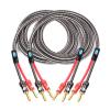 Artemisia Audiophile Speaker Cable with Banana Plug Compatible with AMP Home Theater Surround Sound System Gold Plated Banana Audio Cable 1M 2M 3M 5M (Color : A Pair (White), Size : 1meter) view 1