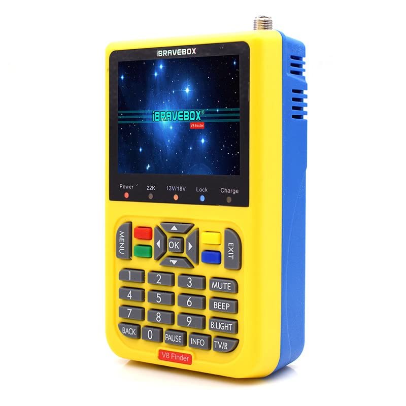Digital Tester HD Satellite Finder V8 Finder DVB-S/S2 V9 Finder (Color : Yellow)