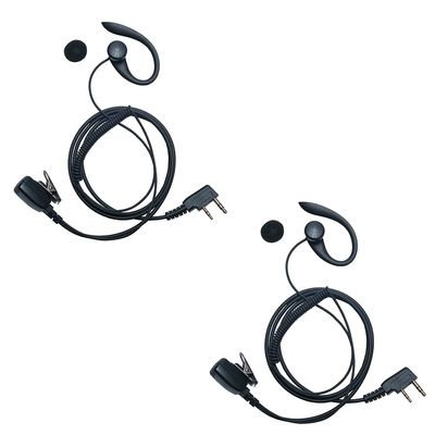 TDYU Walkie Talkie Earpiece with Mic PTT C Shape Headset for Baofeng UV-5R BF-888S BF-F8HP BF-F9 TK-3107 TK-2107 Two Way Radio 2 Pack