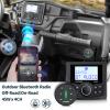 Marine Bluetooth Radio - Weatherproof Marine Stereo System with Wireless Remote - Built-in 3" Dot Matrix LCD Display, Amplifier, Bluetooth, Digital Media MP3 Player, AM/FM Radio view 2