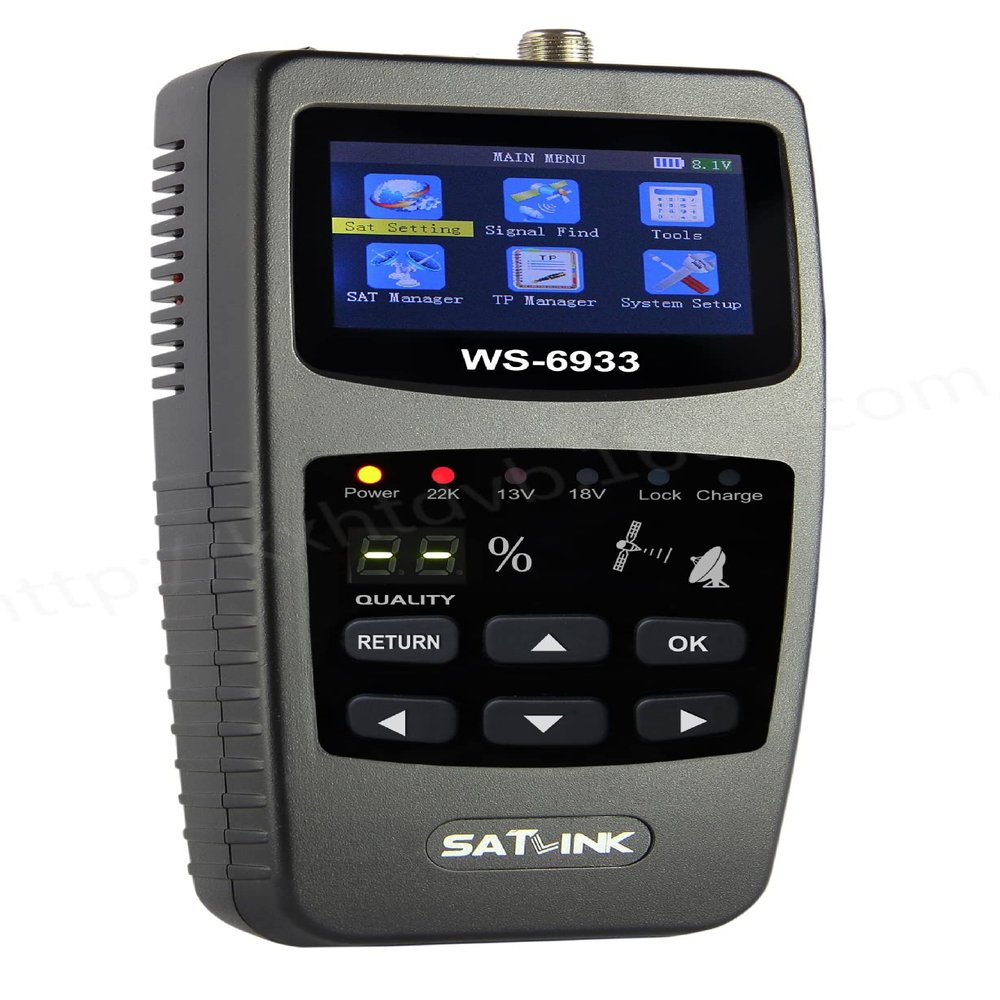 Digital Tester DVB-S2 Star Finder WS6933 Star Adjuster Supports Flashlight with Compass