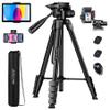 JOILCAN Camera Tripod, 68" Tablet Tripod Stand for Phone Cameras, Travel Tripods Compatible with iPad iPhone DSLR SLR Projector, Cell Phone Tripods Stand with Remote/Travel Bag / 2 in 1 Mount view 1