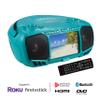 Aiwa Portable Boombox, Crystal Clear Sound with 3W x 2 Speakers and Bass Function, Featuring a 7" LCD Display, Bluetooth Connectivity, FM Radio, CD/DVD Player, Streaming on Roku and Amazon Firestick view 3