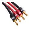 Artemisia Audiophile Speaker Cable with Banana Plug Compatible with AMP Home Theater Surround Sound System Gold Plated Banana Audio Cable 1M 2M 3M 5M (Color : Single one (White), Size : 150cm) view 3