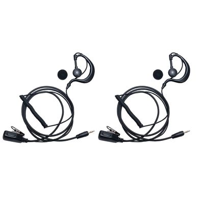 TDYU Walkie Talkie Headset with Mic PTT G Shape Headset Compatible with Cobra Microtalk PX650 Cxt195 Cx112 PX655 ACXT1035r ACXT145 ACXT545 RX385 RX685 Two Way Radio 2Pack