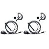 TDYU Walkie Talkie Headset with Mic PTT G Shape Headset Compatible with Cobra Microtalk PX650 Cxt195 Cx112 PX655 ACXT1035r ACXT145 ACXT545 RX385 RX685 Two Way Radio 2Pack view 1