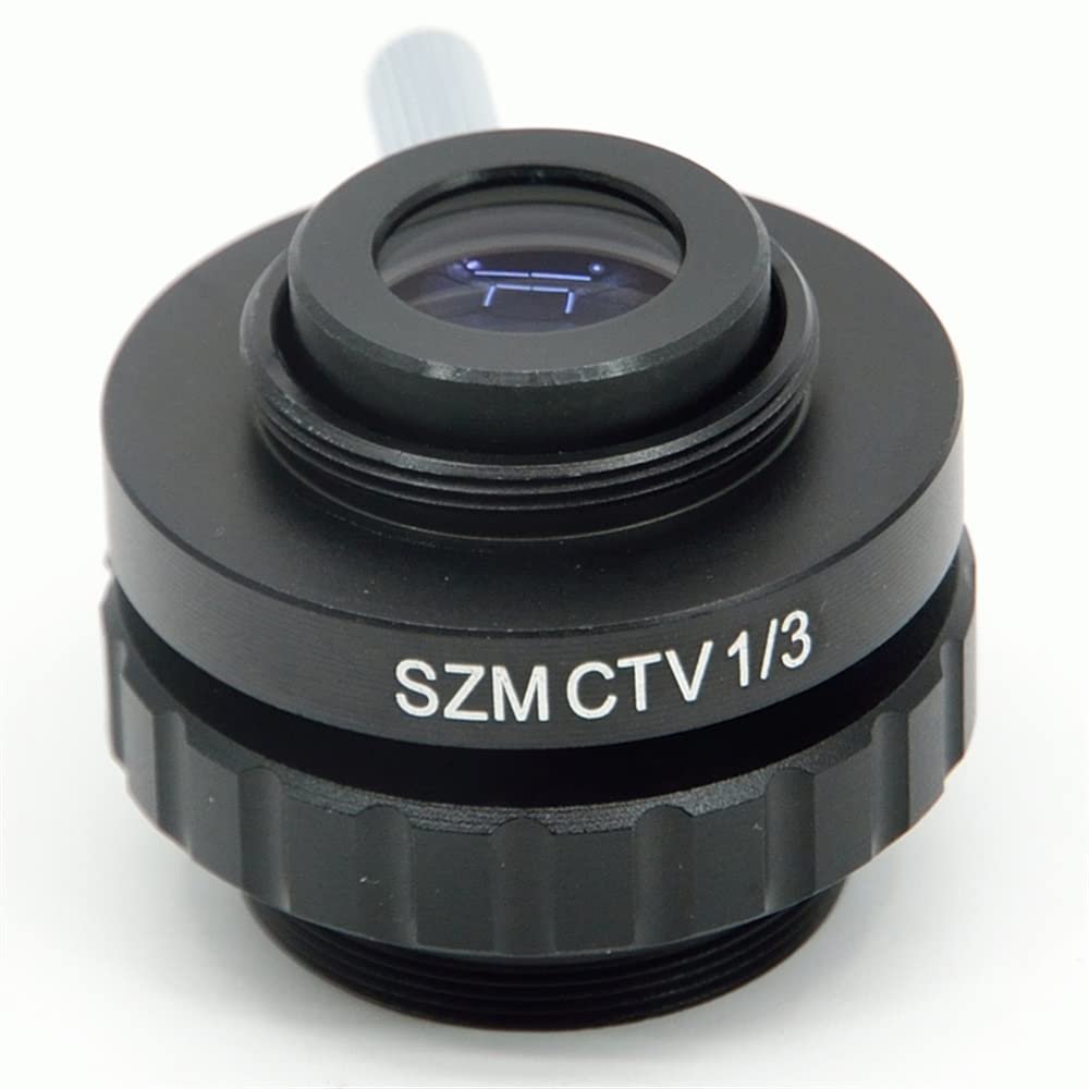 Microscope Accessories Kit SZM CTV1/3 Adapter 0.3X C Mount Lens Adapter for Trinocular Stereo Microscope HDMI VGA USB Video Camera Microscope Slides