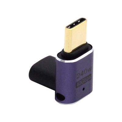 NFHK USB4 Type C Male to Female 240W Power 40Gbps Data 8K Video Adapter Low Profile Up Down Angled for NS Phone Laptop