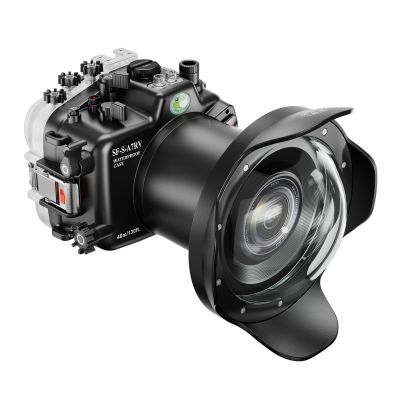 Sea frogs Camera Housing Compatible with Sony A7R5 with 24-105mm, 24-70mm Wide Angle Lens,Waterproof IPX8 Rated, 40m/130ft Depth Protection Underwater Camera Case, Ideal for Diving, Surfing, Rowing