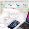 Flat Plug Power Strip, Ultra Thin Flat Extension Cord - Addtam 12 Widely AC 3 Sides Multiple Outlets, 5Ft, 1050J Surge Protector, Wall Mount, Desk Charging Station for Home Office Dorm Room Essentials view 3